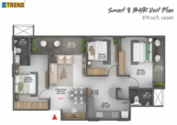 Floor Plan 3bhk