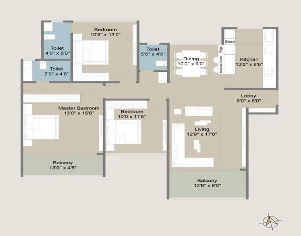 3bhk-Floor-Plan